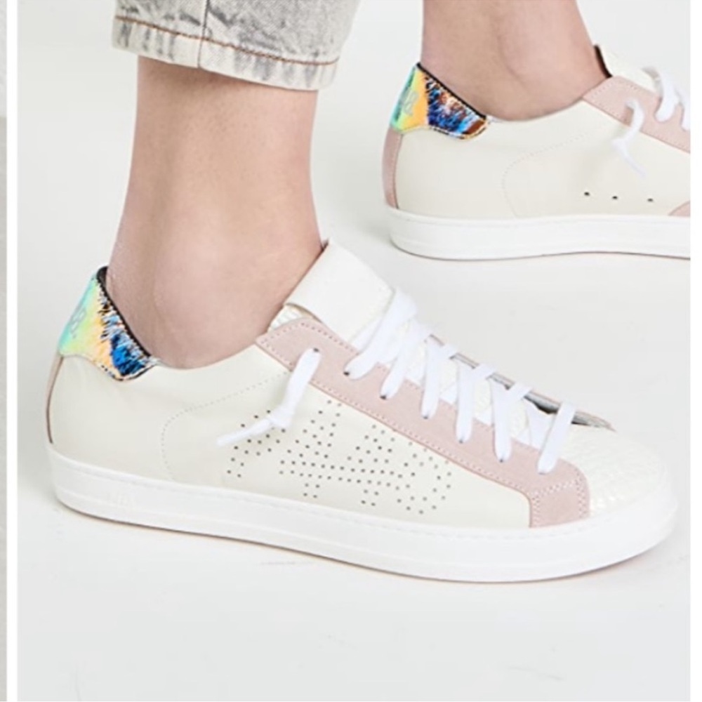 P448 Johnny Dama Sneaker White Leather Size 41
